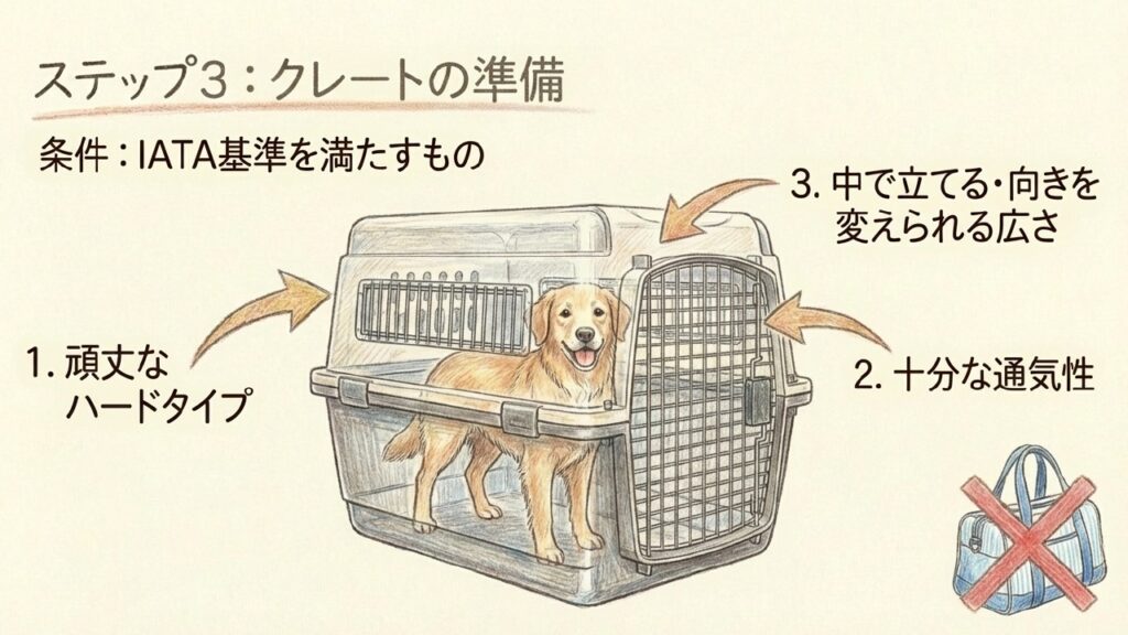 IATA基準を満たすハードクレートの準備