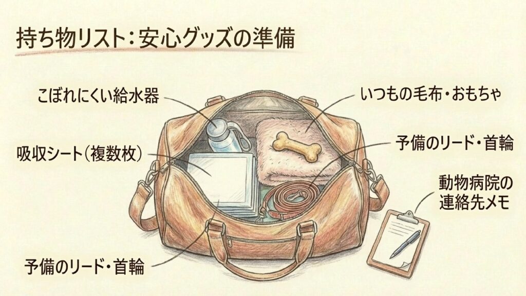 愛犬との旅行に必要な持ち物リスト