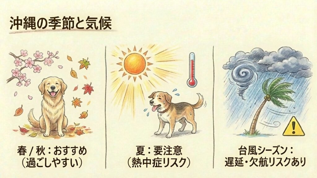 犬と行く沖縄の季節と気候