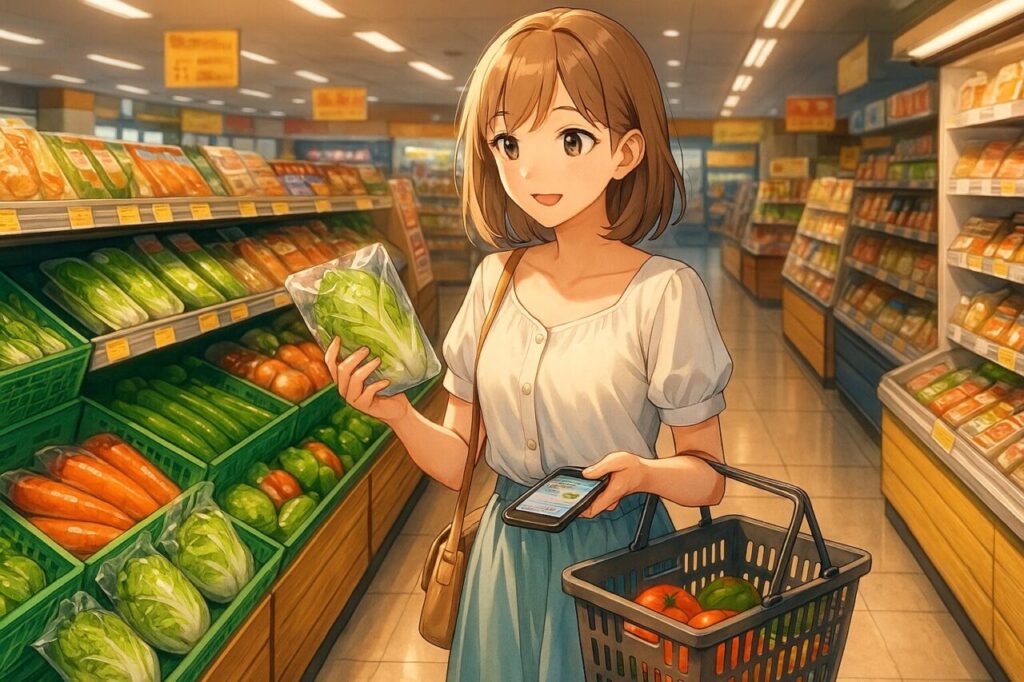 地元スーパーやコンビニで食費を抑える