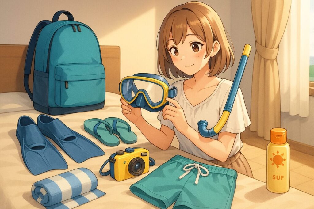 沖縄旅行で持って行けばよかったもの完全ガイド 7 ダイビング・シュノーケルに必要な持ち物
