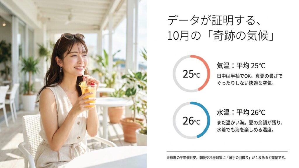 10月の沖縄の海水温と気候を解説
