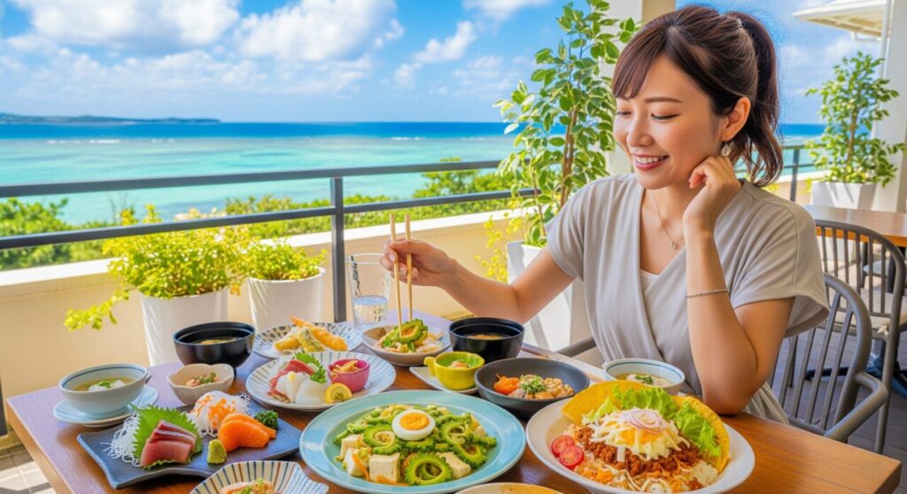 10月の沖縄の海を満喫する方法【2025年】楽しみ方を完全解説 7 海を眺めながら味わう絶品沖縄グルメ