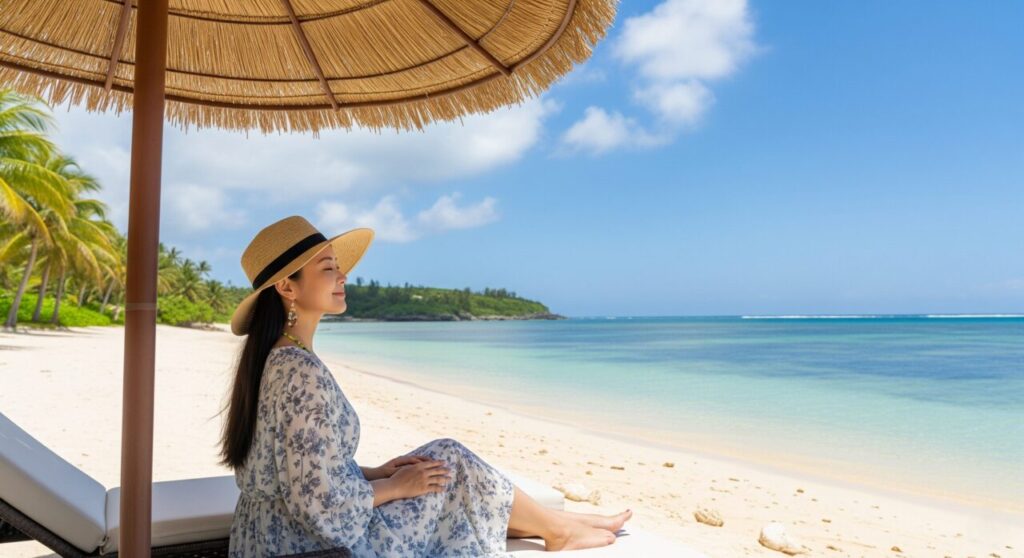 50代からの沖縄旅行ガイド|大人の贅沢な過ごし方 14 落ち着いた雰囲気の沖縄ビーチで過ごす贅沢時間