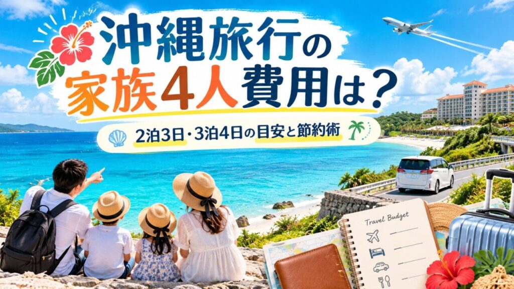 沖縄旅行の家族4人費用はいくら？2泊3日・3泊4日の総額と節約術