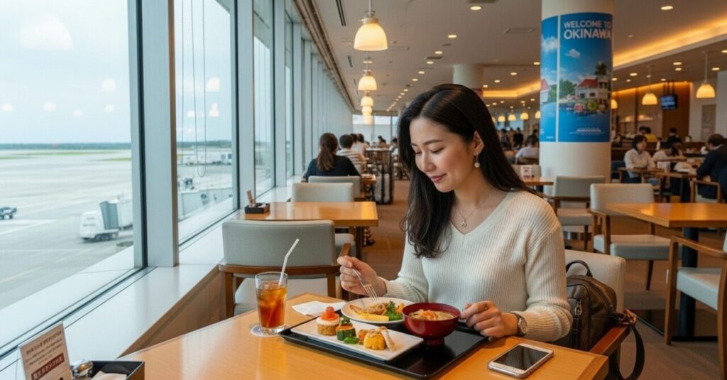 保安検査前でゆっくり食べられるお店