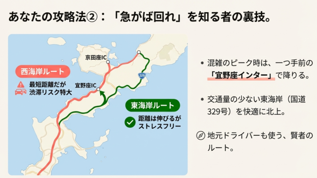 宜野座ICで降りる渋滞回避ルート