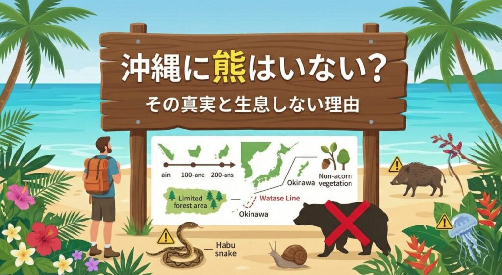 沖縄に熊はいない?生息の真実と代わりに注意すべき危険生物を徹底解説 3 沖縄に熊はいない?その真実と生息しない理由