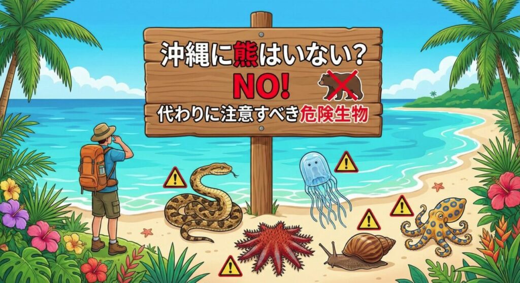 沖縄に熊はいない?生息の真実と代わりに注意すべき危険生物を徹底解説 5 沖縄に熊はいない?代わりに注意すべき危険生物