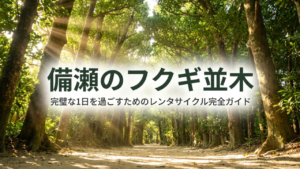 【2026年版】フクギ並木レンタサイクル予約！電動や駐車場も徹底ガイド