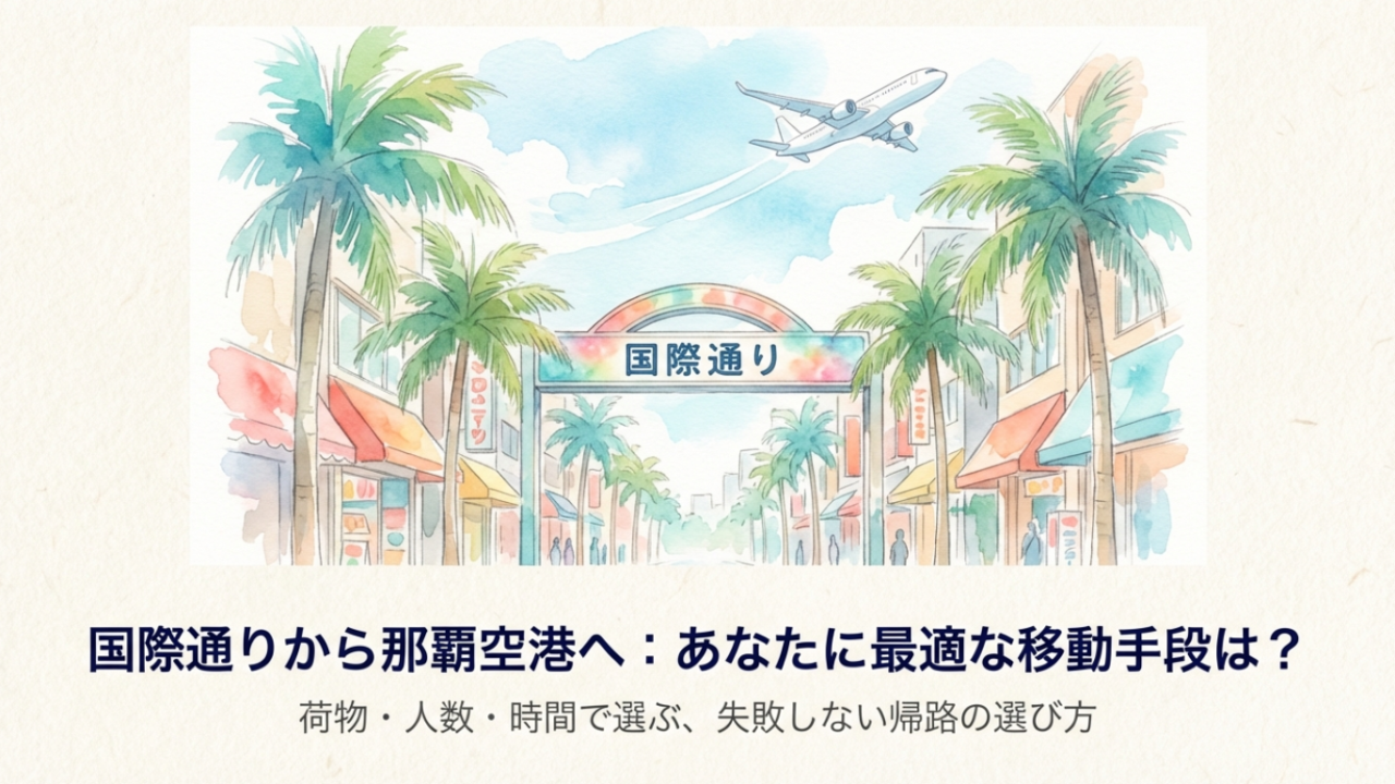国際通りから那覇空港へ！ゆいレールやタクシーの最適移動手段を比較