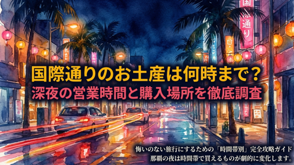 国際通りのお土産は何時まで？深夜の営業時間と購入場所を徹底調査