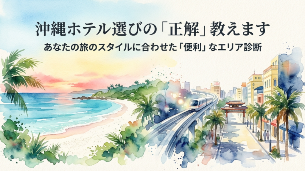 沖縄のホテルはどこが便利？車なし・子連れ・目的別エリア正解マップ