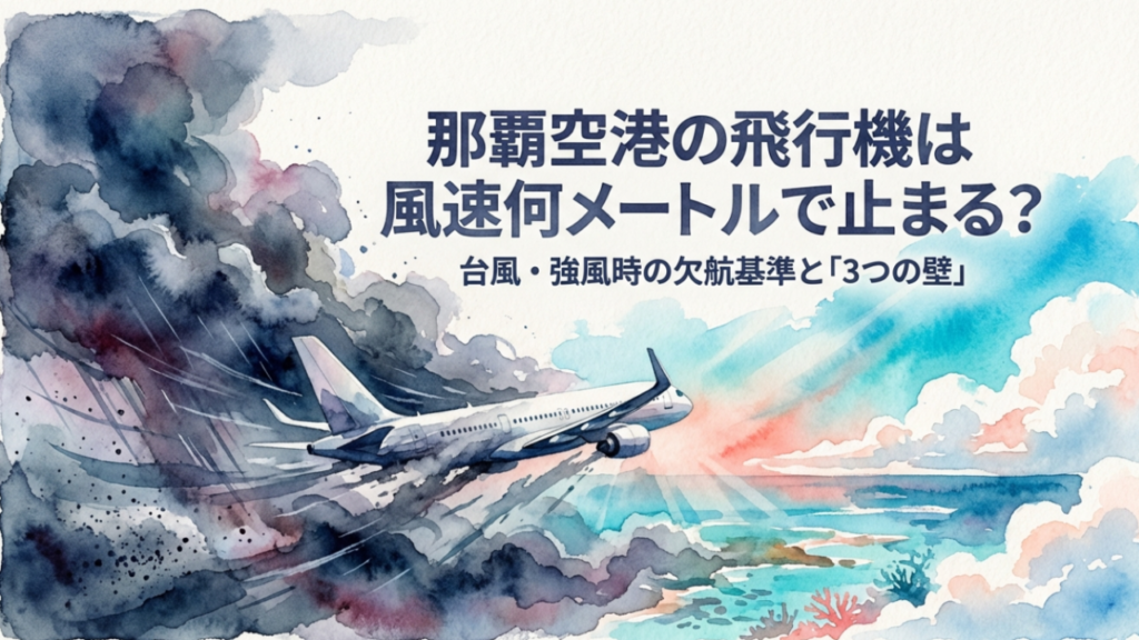 那覇空港の欠航は風速何mから？基準と台風時の対策を解説