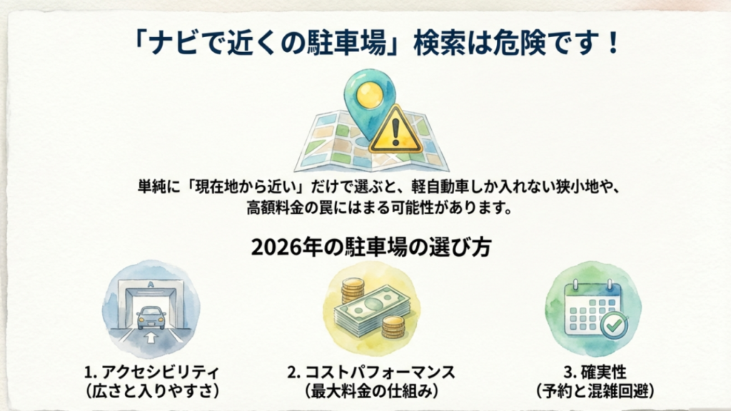【2026年版】国際通りの停めやすい駐車場!安い・広い・予約可な穴場 2 2026年の駐車場選びの重要ポイント アクセス・料金・確実性