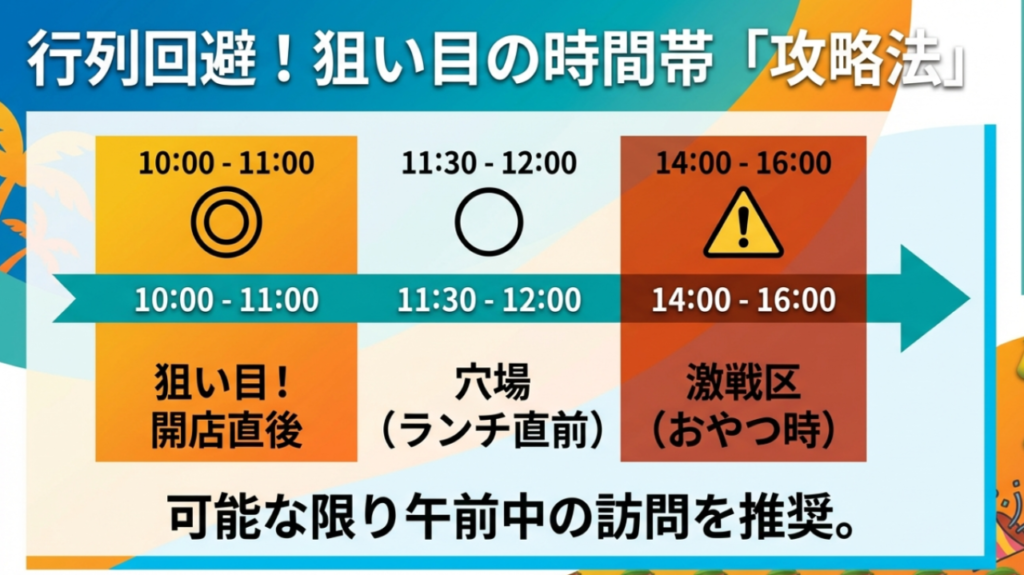 恩納村の道の駅でかき氷!琉冰の巨大マンゴーはシェア必須の絶品 6 04琉冰の混雑回避タイムスケジュール表