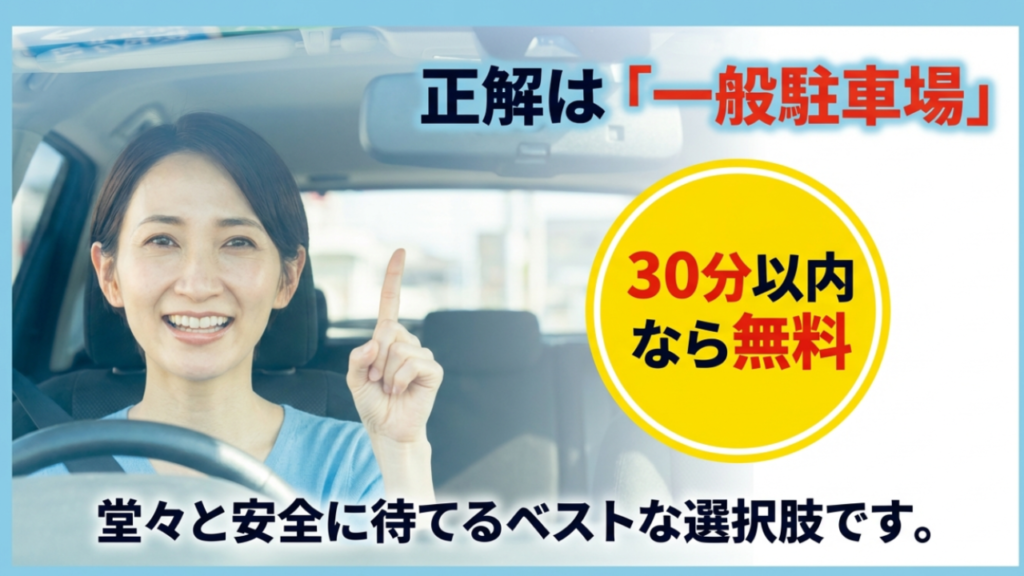 那覇空港の一般駐車場は30分以内なら無料で利用できる