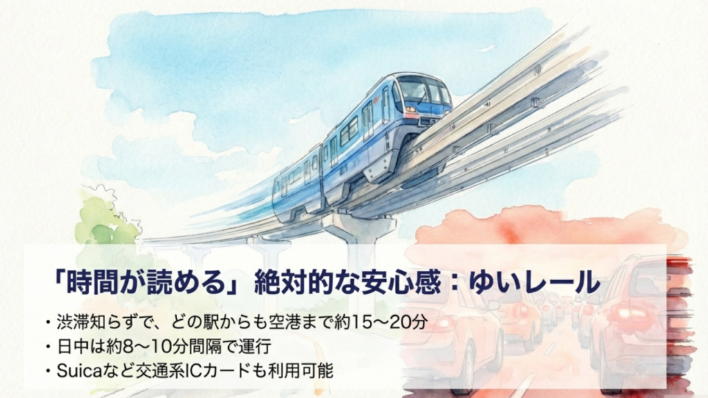 国際通りから那覇空港へゆいレールやタクシーの最適移動手段を比較 7 ゆいレールは時間が読める安心感が魅力。空港まで約15〜20分