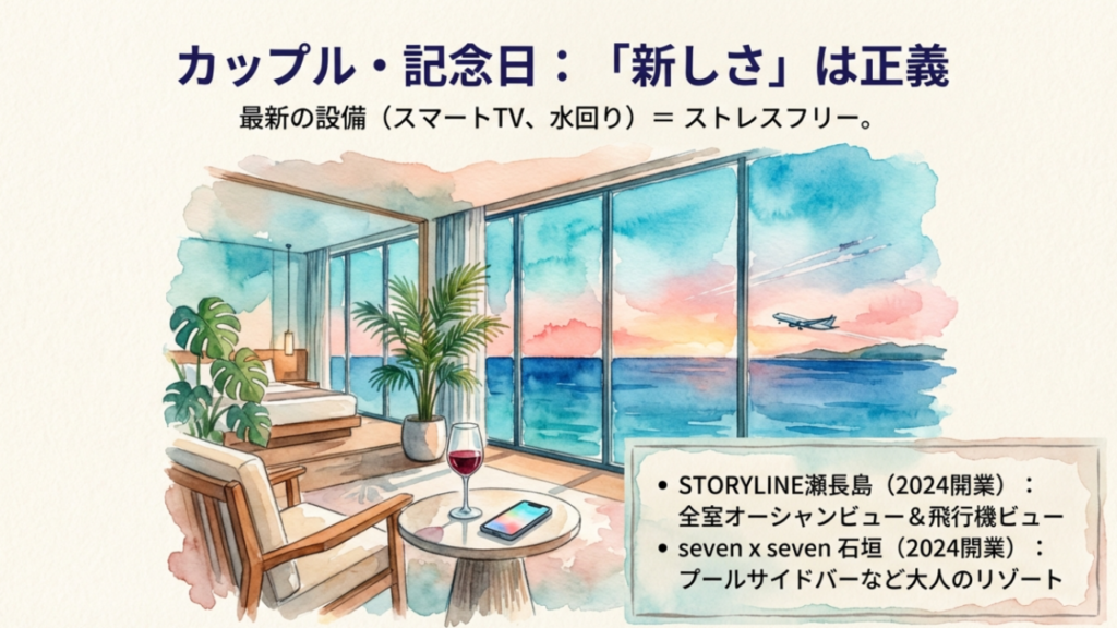 最新設備を備えたおしゃれなリゾートホテルの客室