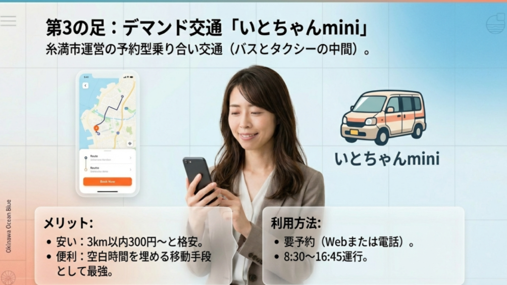 糸満市のデマンド交通「いとちゃんmini」の予約方法と料金体系