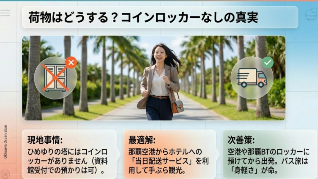 バスで巡る南部観光のモデルコース：ひめゆりの塔と平和祈念公園を周遊