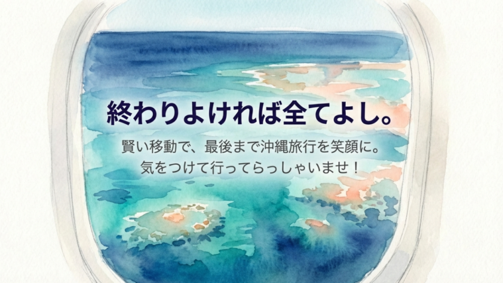 国際通りから那覇空港へゆいレールやタクシーの最適移動手段を比較 14 沖縄旅行の締めくくりメッセージ:気をつけて行ってらっしゃいませ