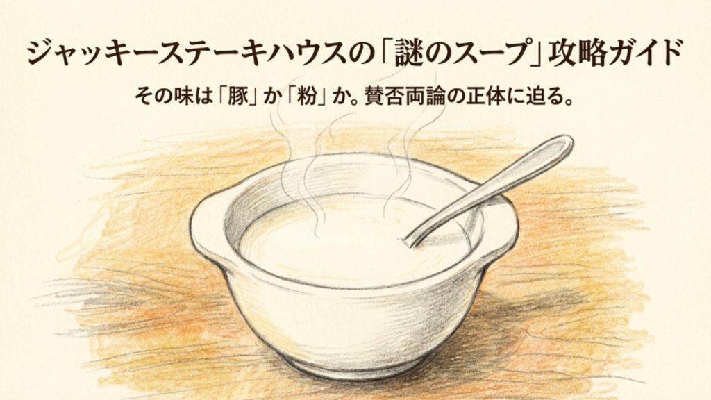 ジャッキーステーキハウスのスープは何味？美味しく飲むコツ