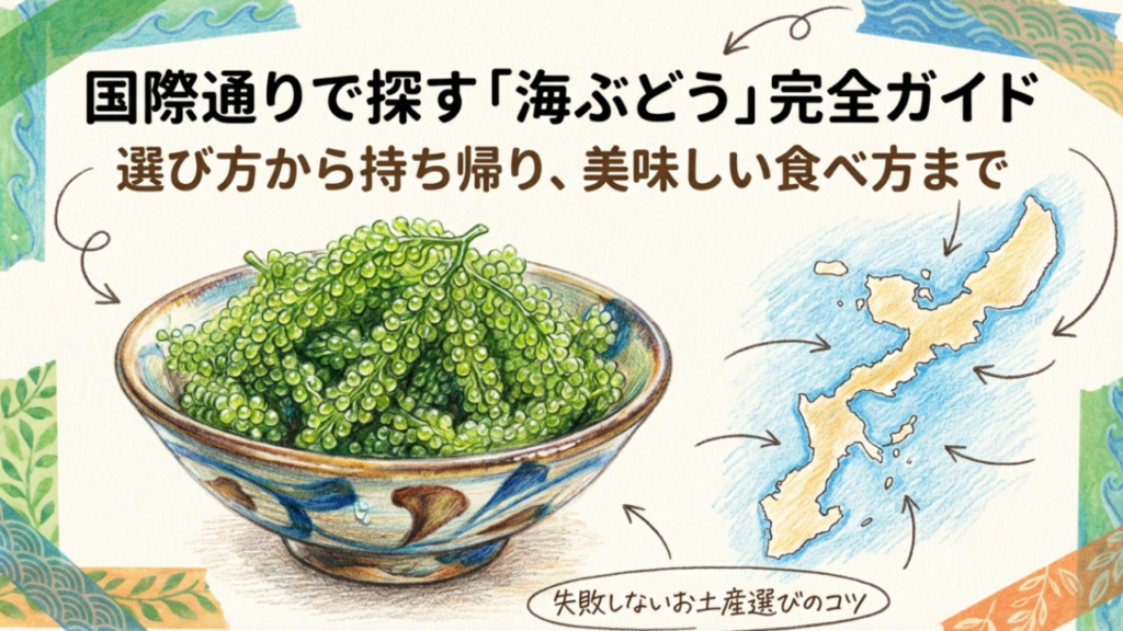 国際通りで海ぶどうのお土産を買う人気店と失敗しない持ち帰り方