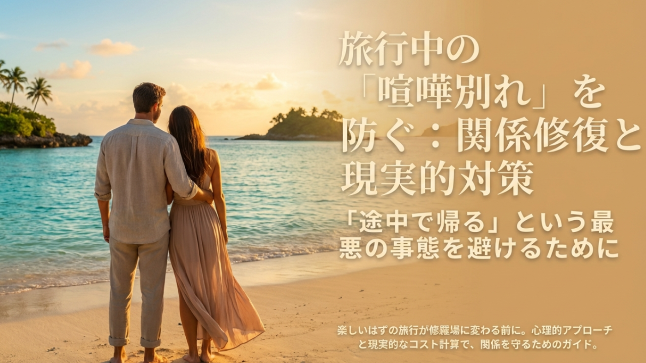 旅行で喧嘩し途中で帰る最悪の事態を防ぐ方法