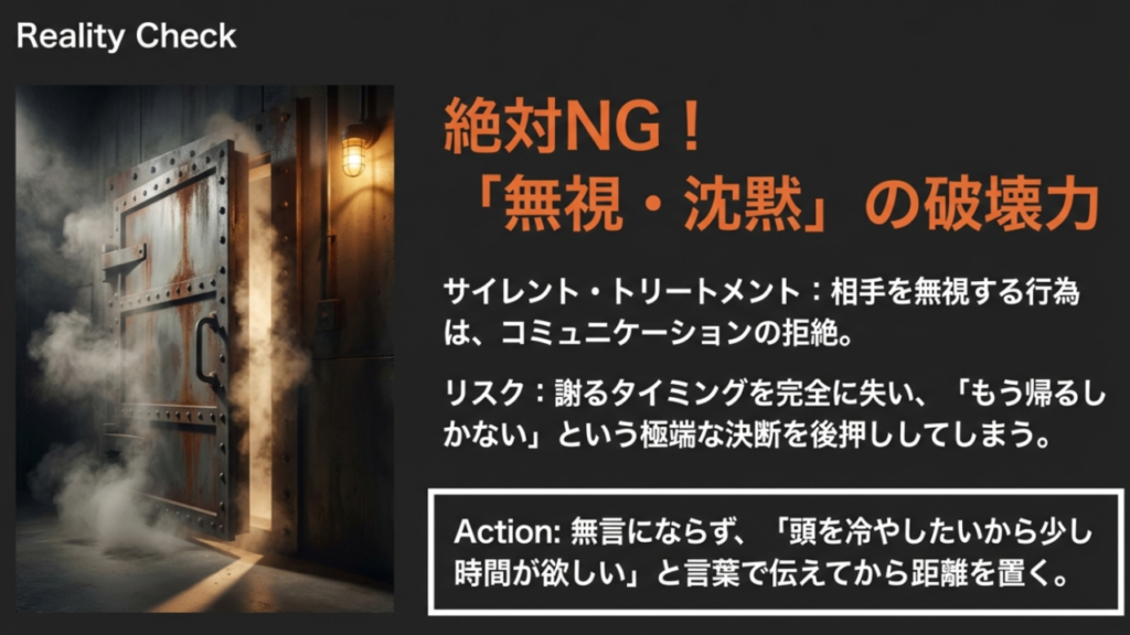 喧嘩中の無視や沈黙の破壊力