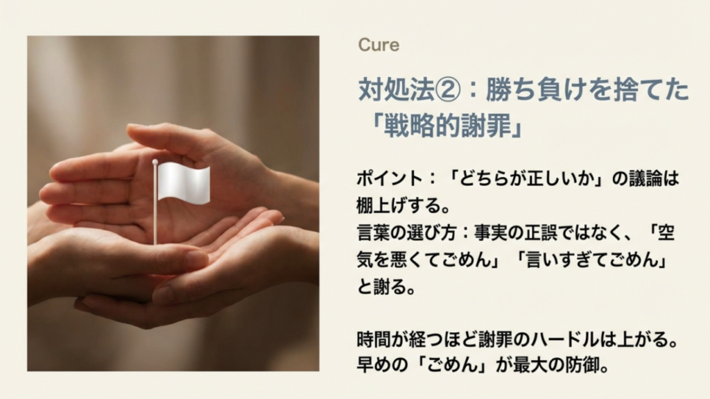 勝ち負けを捨てた戦略的謝罪
