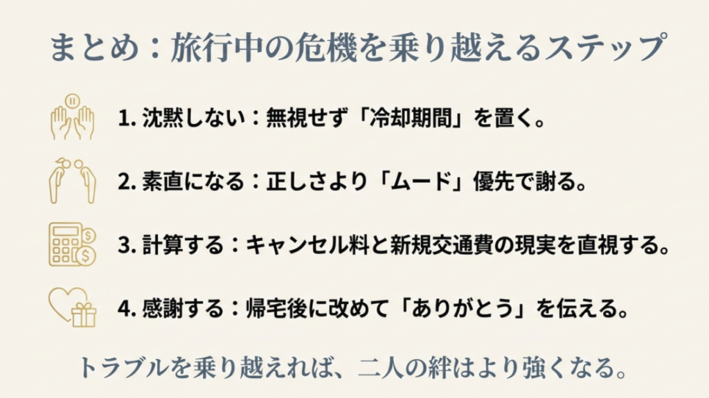 旅行中の危機を乗り越えるステップまとめ