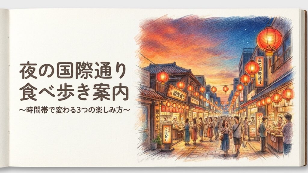 夜の国際通りで食べ歩き！おすすめグルメと最新スポット