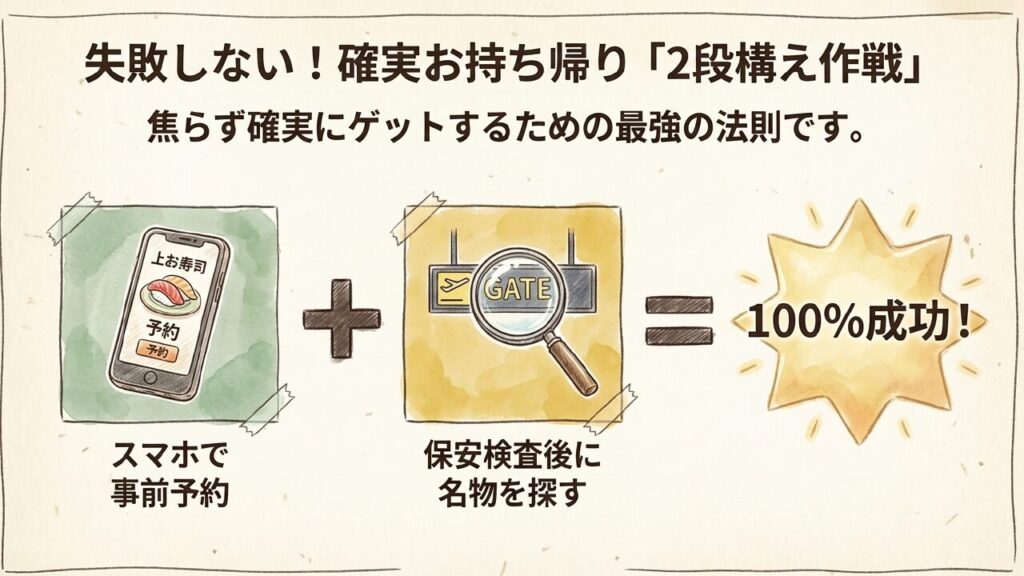 確実お持ち帰り「2段構え作戦」 確実にお持ち帰りするための事前確認と保安検査後の2段構え作戦