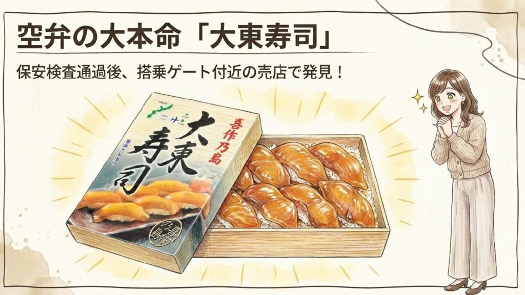 人気空弁「大東寿司」 空弁の大本命である喜作乃島の大東寿司