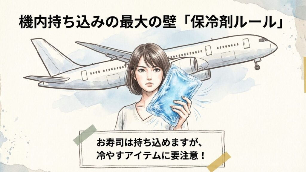 機内持ち込みと保冷剤の壁 機内持ち込みの最大の壁となる保冷剤の注意点