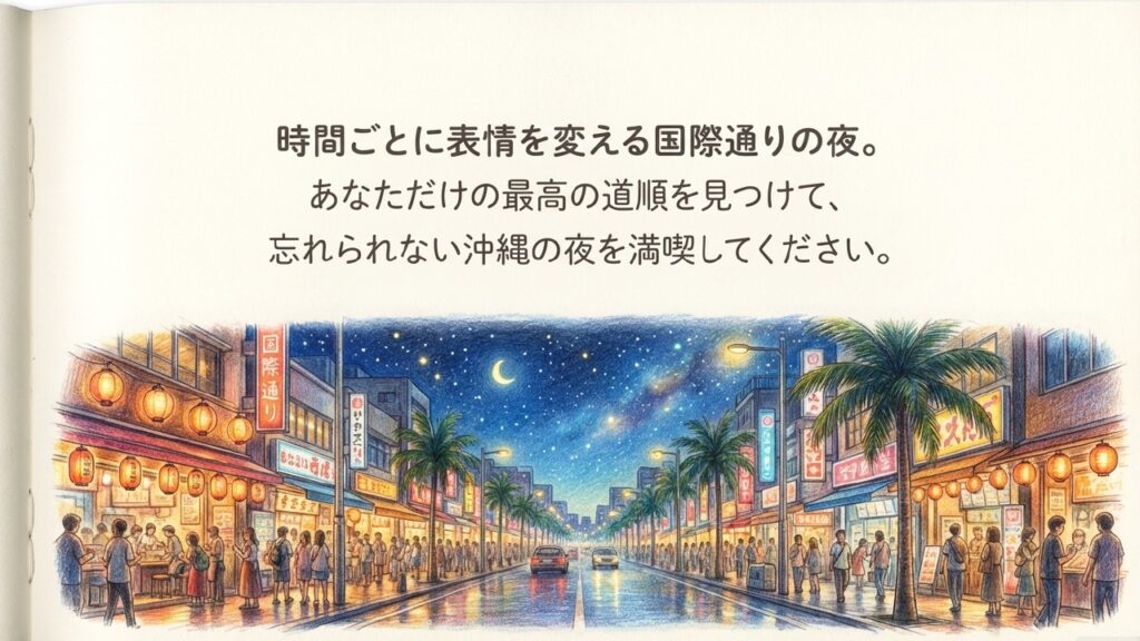 夜の国際通り食べ歩き