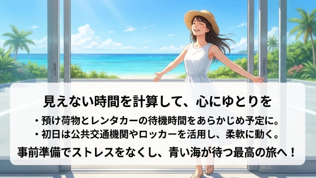 見えない時間を計算して心にゆとりを持つための事前準備のまとめ