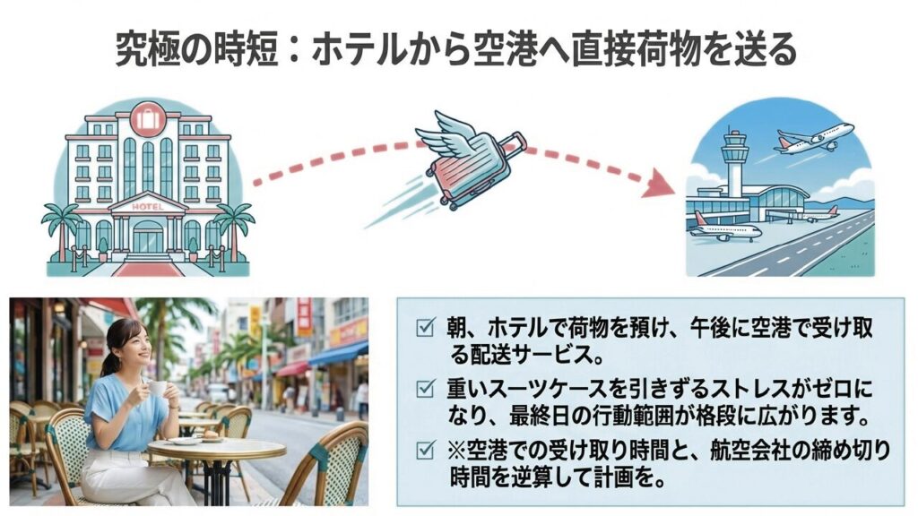 那覇空港の荷物預けは何時間前から可能?各社の規定と賢い過ごし方 10 ホテルから那覇空港へ直接荷物を送る便利な配送サービス