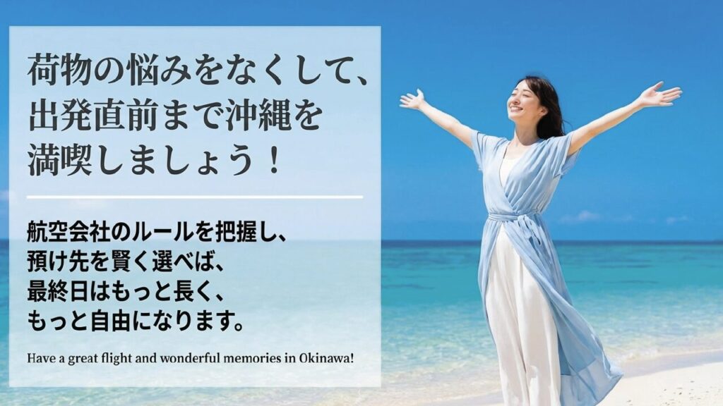 那覇空港の荷物預けは何時間前から可能?各社の規定と賢い過ごし方 13 那覇空港の荷物預けは何時間前から可能かまとめ