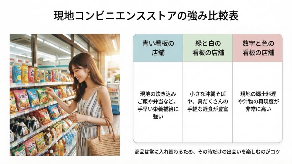 現地コンビニエンスストアの強み比較