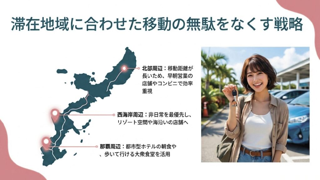 滞在地域に合わせた移動の無駄をなくす戦略