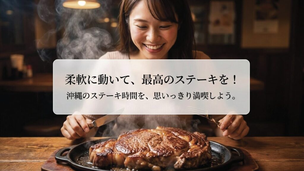 ステーキハウス88は予約なしで入れる?待ち時間と穴場店舗 5 柔軟に動いて沖縄のステーキ時間を思いっきり満喫しよう