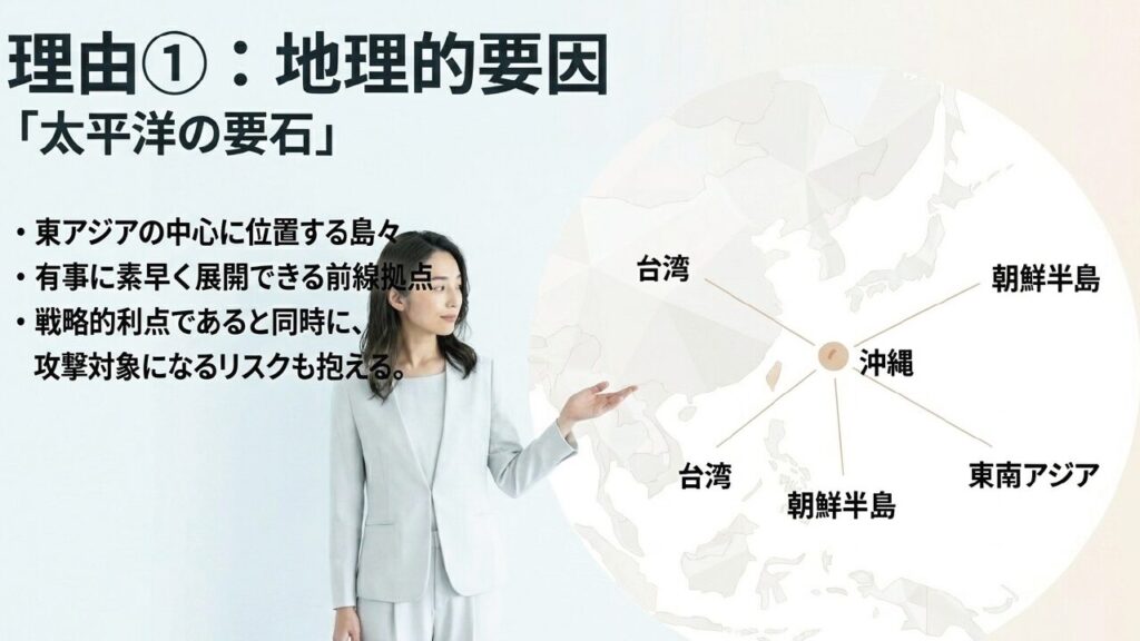 地理的要因：東アジアの中心に位置する太平洋の要石