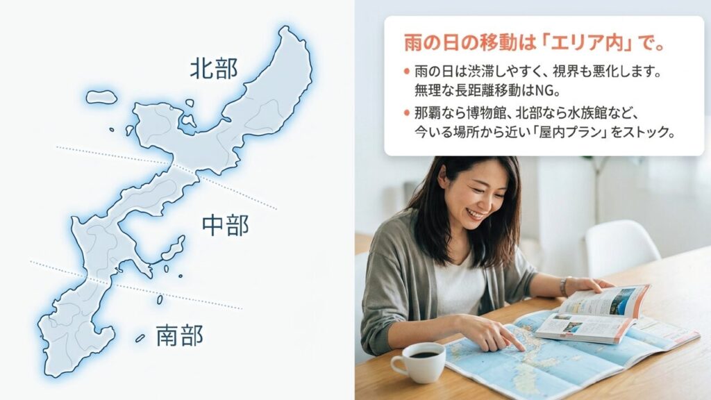 沖縄本島の北部・中部・南部のエリアマップ