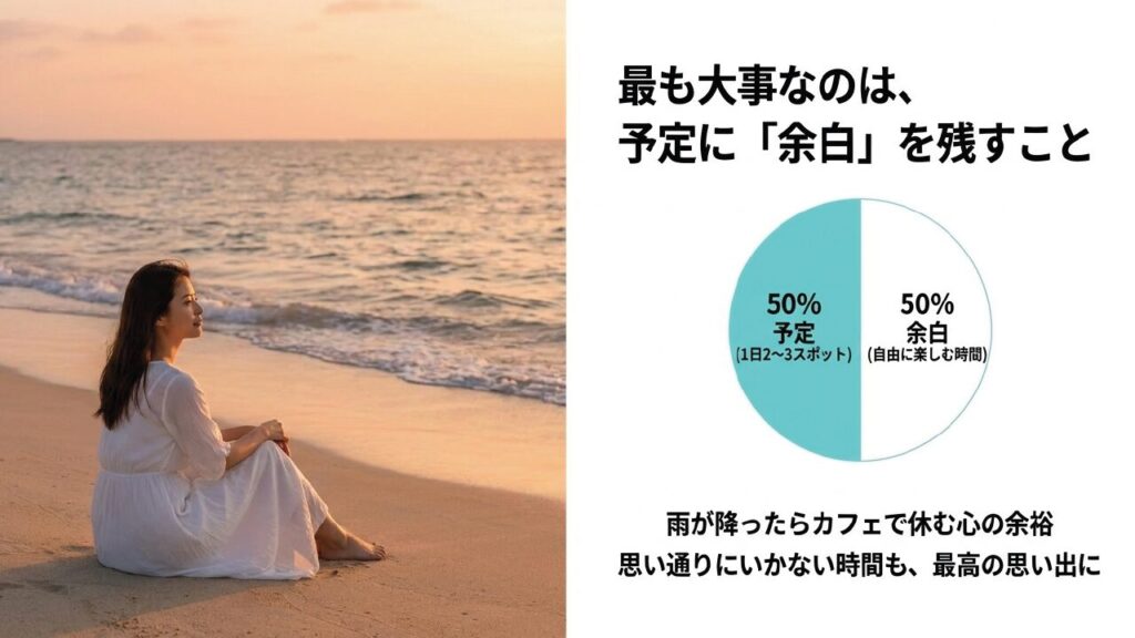 沖縄旅行のスケジュールには余白を持たせることが重要