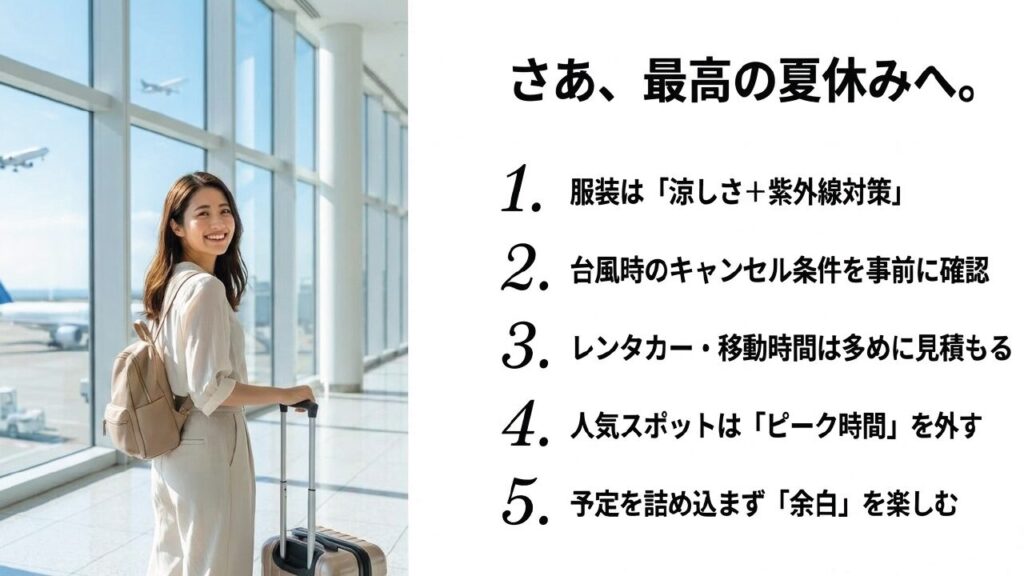 8月の沖縄旅行を最高にするための5つのポイント