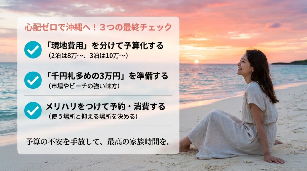 現地費用の予算化・現金3万円・メリハリある予約と消費を確認するチェックリスト