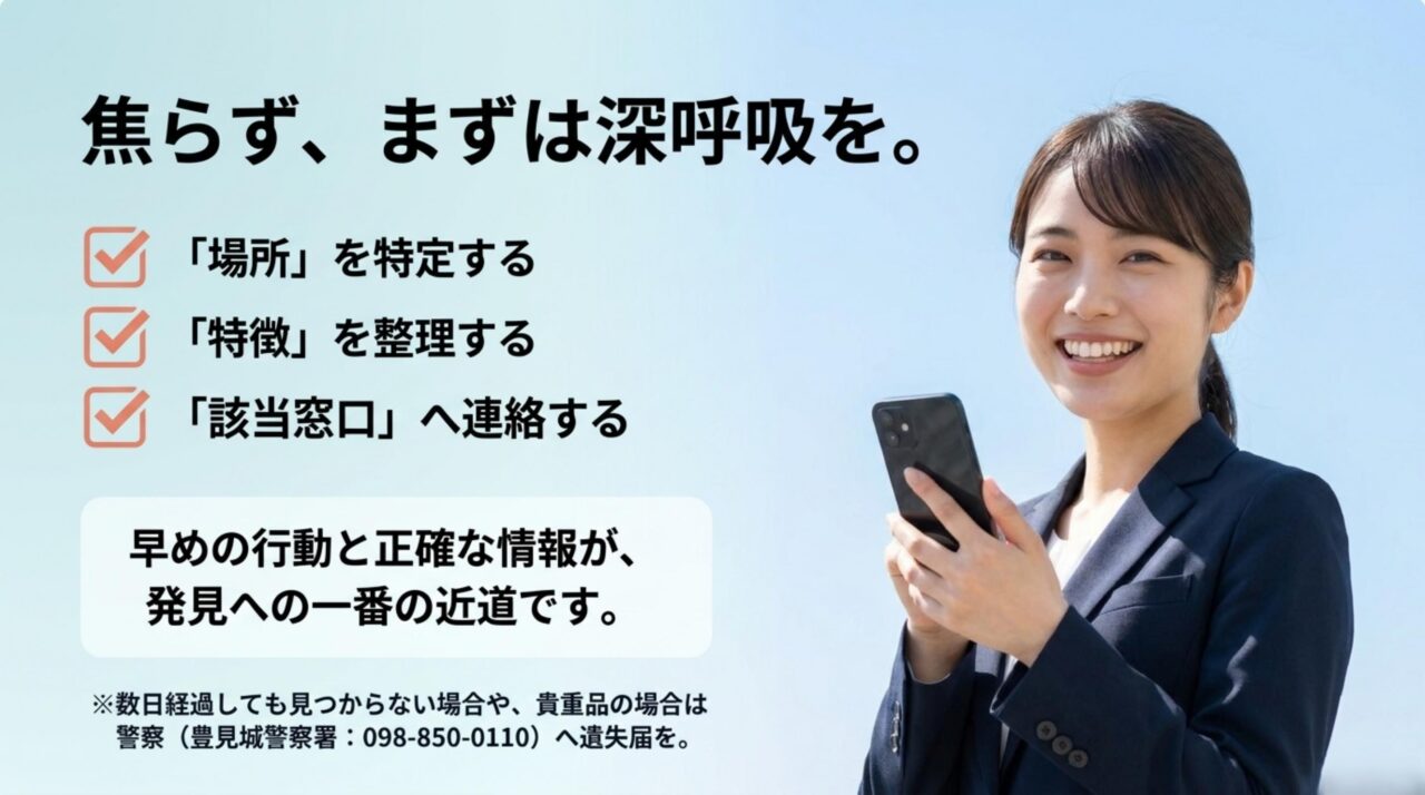 那覇空港の忘れ物を見つけるための場所特徴問い合わせ先チェックリスト